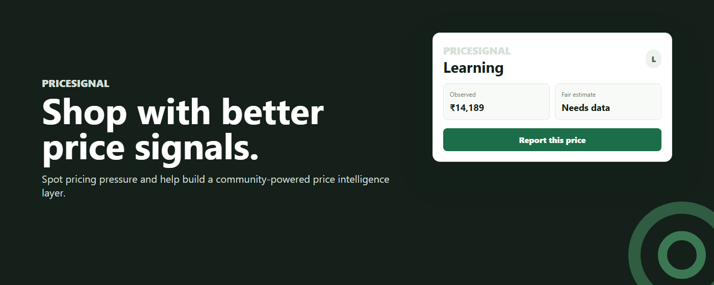 PriceSignal browser extension preview